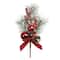 12" Red Berry, Ball Ornament & Pine Pick with Red Velvet Bow by Ashland®